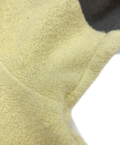 BRAIN DEAD（ブレインデッド）BRAIN DEAD (ブレインデッド) パイル地切替スウェット イエロー サイズ:Lの古着・服飾アイテム