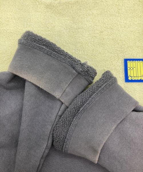 BRAIN DEAD（ブレインデッド）BRAIN DEAD (ブレインデッド) パイル地切替スウェット イエロー サイズ:Lの古着・服飾アイテム