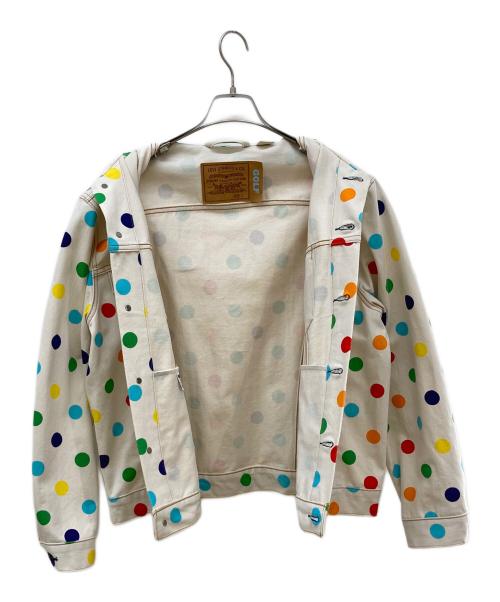 LEVI'S（リーバイス）LEVI'S (リーバイス) GOLF WANG (ゴルフワン) ドット柄デニムジャケット アイボリー サイズ:Lの古着・服飾アイテム