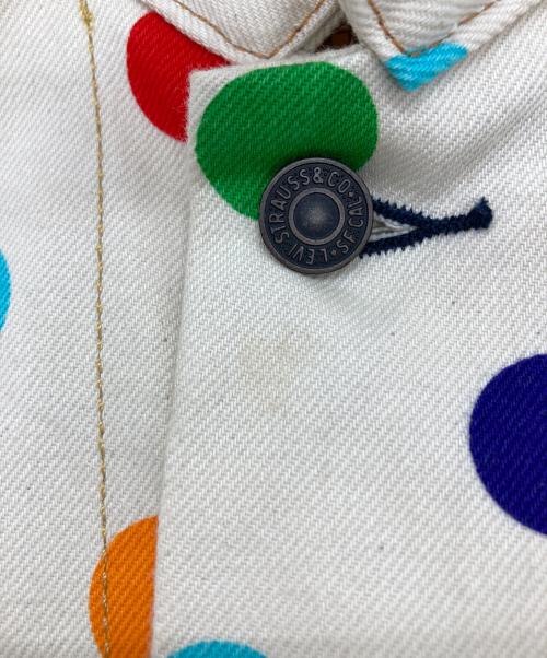 LEVI'S（リーバイス）LEVI'S (リーバイス) GOLF WANG (ゴルフワン) ドット柄デニムジャケット アイボリー サイズ:Lの古着・服飾アイテム