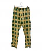 GOLF WANGゴルフワン）の古着「チェックパンツ」｜グリーン