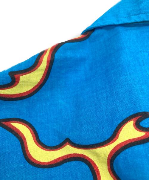 GOLF WANG（ゴルフワン）GOLF WANG (ゴルフワン) フレイムパターンシャツ ブルー サイズ:Mの古着・服飾アイテム