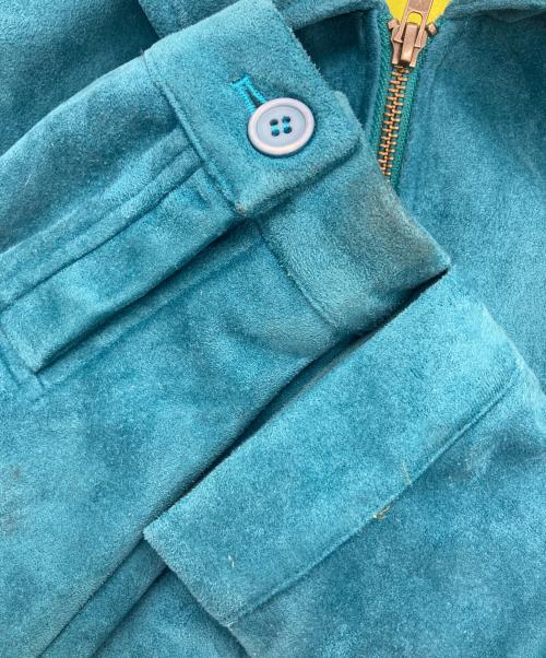 GOLF WANG（ゴルフワン）GOLF WANG (ゴルフワン) エコスウェードジャケット ブルー サイズ:Lの古着・服飾アイテム