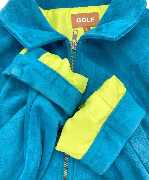 GOLF WANG（ゴルフワン）GOLF WANG (ゴルフワン) エコスウェードジャケット ブルー サイズ:Lの古着・服飾アイテム