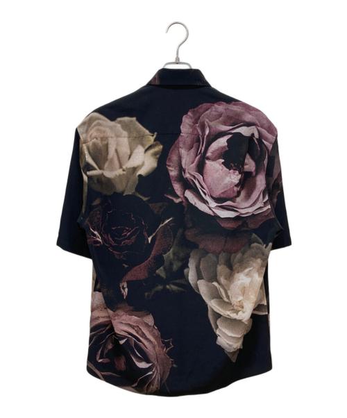 LAD MUSICIAN（ラッドミュージシャン）LAD MUSICIAN (ラッドミュージシャン) プリントオープンカラーシャツ ブラック サイズ:42の古着・服飾アイテム