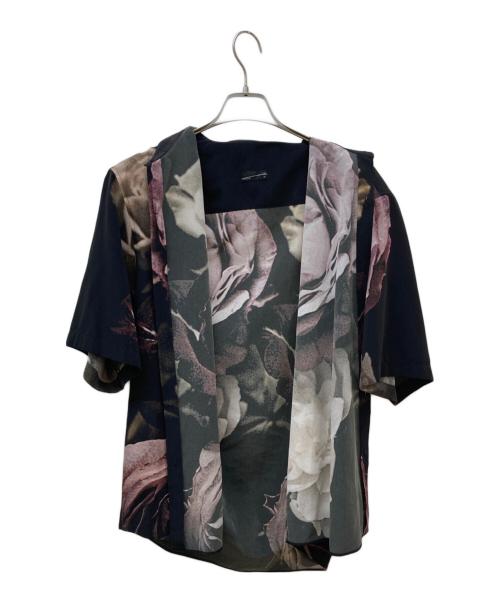 LAD MUSICIAN（ラッドミュージシャン）LAD MUSICIAN (ラッドミュージシャン) プリントオープンカラーシャツ ブラック サイズ:42の古着・服飾アイテム