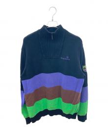 ASAP NAST×Sergio Tacchini（エイサップ ナスト×セルジオタッキーニ）の古着「ハーフジップニット」｜ブラック