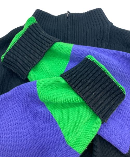 ASAP NAST（エイサップ ナスト）ASAP NAST (エイサップ ナスト) Sergio Tacchini (セルジオタッキーニ) ハーフジップニット ブラック サイズ:XLの古着・服飾アイテム