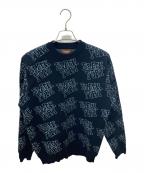 GOLF WANGゴルフワン）の古着「BLACK FULY/レタリングデザインニット」｜ブラック