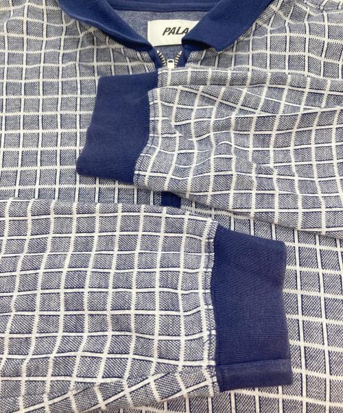 PALACE（パレス）PALACE (パレス) ハーフジップカットソー ブルー サイズ:Mの古着・服飾アイテム