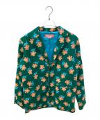 GOLF WANGゴルフワン）の古着「フラワープリントジャケット」｜グリーン