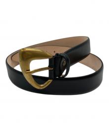 AULENTTI（オウレンティ）の古着「レザーベルト」｜ブラック×ゴールド