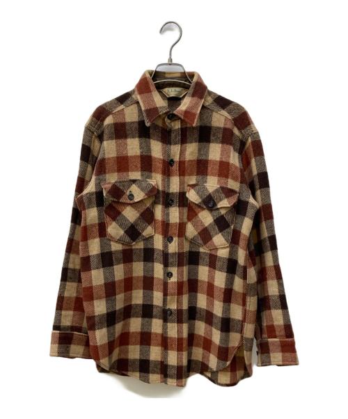 L.L.Bean（エルエルビーン）L.L.Bean (エルエルビーン) ウールチェックシャツ ブラウン サイズ:不明の古着・服飾アイテム