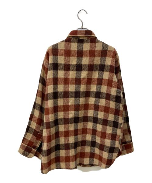 L.L.Bean（エルエルビーン）L.L.Bean (エルエルビーン) ウールチェックシャツ ブラウン サイズ:不明の古着・服飾アイテム