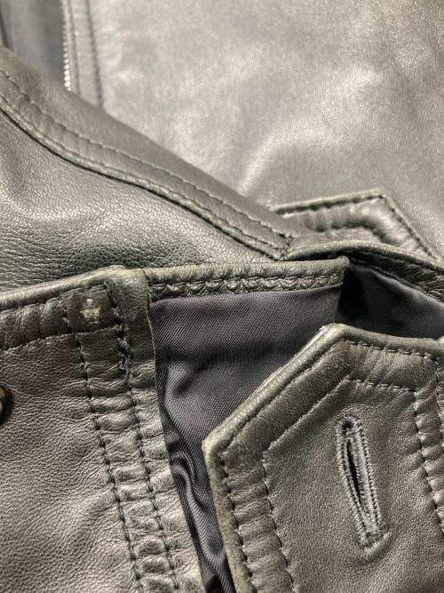 RUDE GALLERY（ルードギャラリー）RUDE GALLERY (ルードギャラリー) シープスキンシングルライダースジャケット ブラック サイズ:Lの古着・服飾アイテム