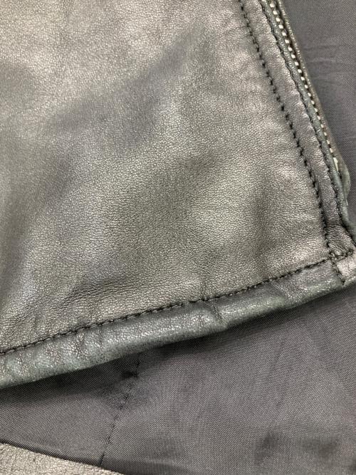 RUDE GALLERY（ルードギャラリー）RUDE GALLERY (ルードギャラリー) シープスキンシングルライダースジャケット ブラック サイズ:Lの古着・服飾アイテム