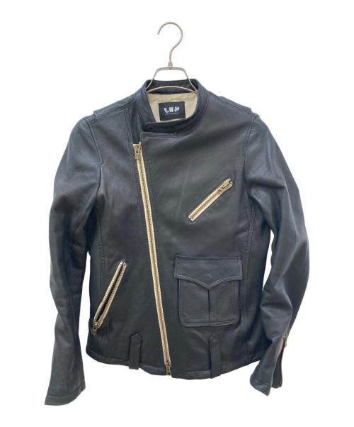 LHP（エルエイチピー）LHP (エルエイチピー) シープダブルライダースジャケット ブラック サイズ:Lの古着・服飾アイテム