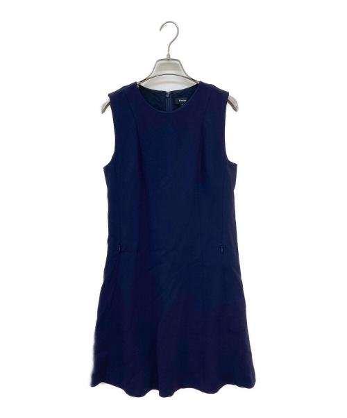theory（セオリー）theory (セオリー) ノースリーブワンピース ネイビー サイズ:2の古着・服飾アイテム