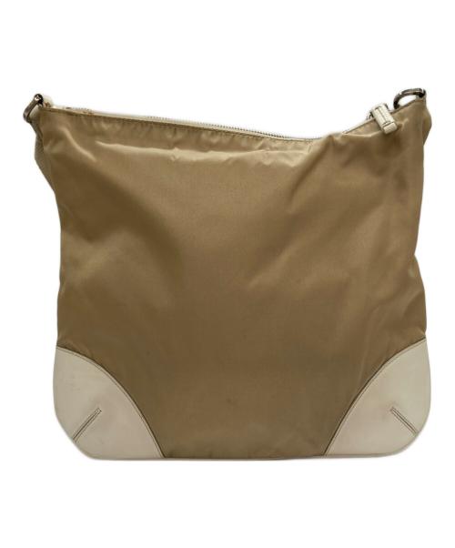PRADA（プラダ）PRADA (プラダ) ショルダーバッグ キャメル×アイボリーの古着・服飾アイテム