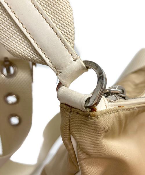 PRADA（プラダ）PRADA (プラダ) ショルダーバッグ キャメル×アイボリーの古着・服飾アイテム