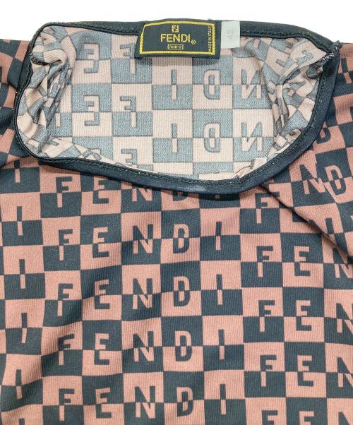 FENDI（フェンディ）FENDI (フェンディ) 総柄Tシャツ ブラウン サイズ:42の古着・服飾アイテム