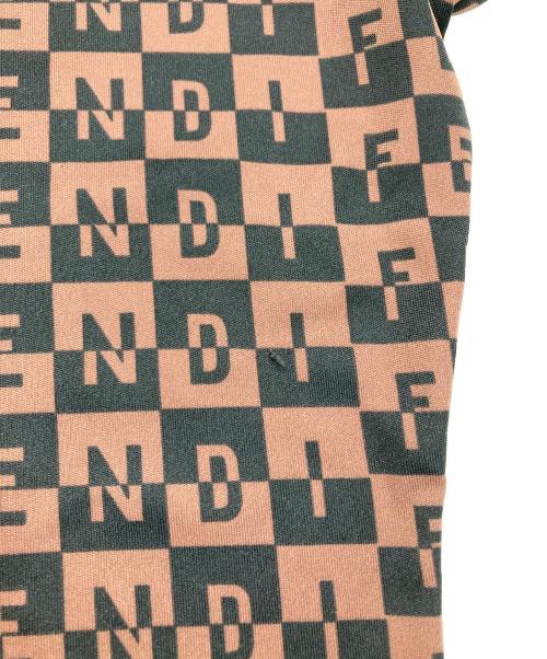 FENDI（フェンディ）FENDI (フェンディ) 総柄Tシャツ ブラウン サイズ:42の古着・服飾アイテム