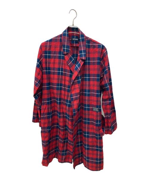 RUDE GALLERY（ルードギャラリー）RUDE GALLERY (ルードギャラリー) チェックガウンコート レッド サイズ:不明の古着・服飾アイテム