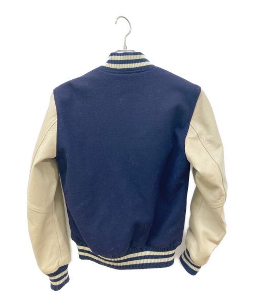 Franklin & Marshall（フランクリン＆マーシャル）Franklin & Marshall (フランクリン＆マーシャル) レザー切替スタジャン ネイビー サイズ:XSの古着・服飾アイテム