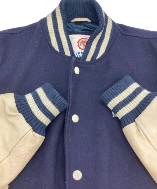 Franklin & Marshall（フランクリン＆マーシャル）Franklin & Marshall (フランクリン＆マーシャル) レザー切替スタジャン ネイビー サイズ:XSの古着・服飾アイテム