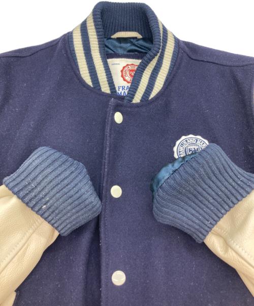 Franklin & Marshall（フランクリン＆マーシャル）Franklin & Marshall (フランクリン＆マーシャル) レザー切替スタジャン ネイビー サイズ:XSの古着・服飾アイテム