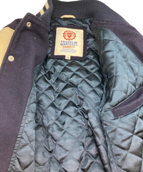Franklin & Marshall（フランクリン＆マーシャル）Franklin & Marshall (フランクリン＆マーシャル) レザー切替スタジャン ネイビー サイズ:XSの古着・服飾アイテム