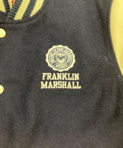 Franklin & Marshall（フランクリン＆マーシャル）Franklin & Marshall (フランクリン＆マーシャル) レザー切替スタジャン ネイビー サイズ:XSの古着・服飾アイテム