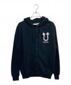 OFFWHITE×UNDERCOVERオフホワイト×アンダーカバー）の古着「ジップパーカー」｜ブラック