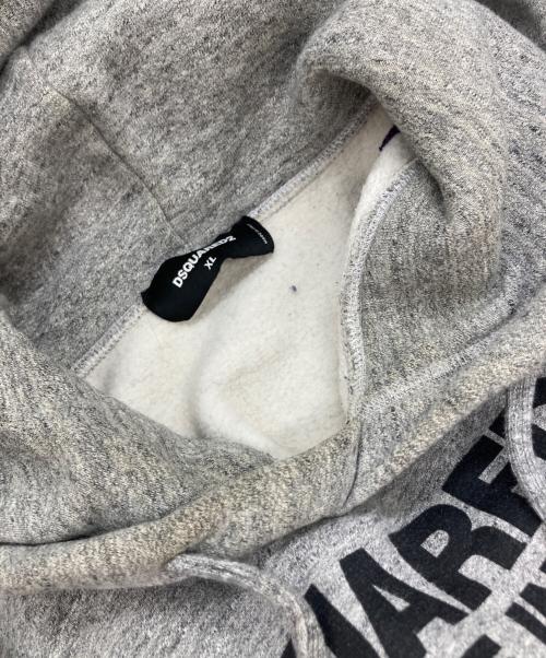 DSQUARED2（ディースクエアード）DSQUARED2 (ディースクエアード) ドッキングパーカー グレー×パープル サイズ:XLの古着・服飾アイテム