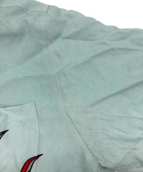 WACKO MARIA（ワコマリア）WACKO MARIA (ワコマリア) WOLF'S HEAD (ウルフズヘッド) レーヨンアロハシャツ スカイブルー サイズ:Mの古着・服飾アイテム