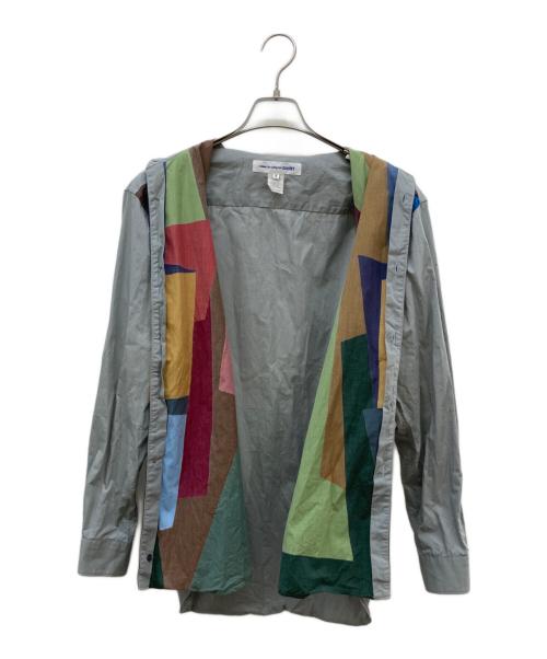 COMME des GARCONS SHIRT（コムデギャルソンシャツ）COMME des GARCONS SHIRT (コムデギャルソンシャツ) Karl Benjamin 切替デザインシャツ グレー サイズ:Mの古着・服飾アイテム