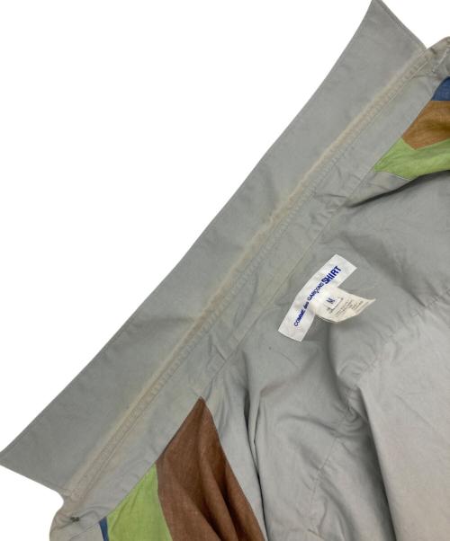 COMME des GARCONS SHIRT（コムデギャルソンシャツ）COMME des GARCONS SHIRT (コムデギャルソンシャツ) Karl Benjamin 切替デザインシャツ グレー サイズ:Mの古着・服飾アイテム