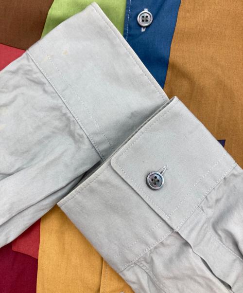 COMME des GARCONS SHIRT（コムデギャルソンシャツ）COMME des GARCONS SHIRT (コムデギャルソンシャツ) Karl Benjamin 切替デザインシャツ グレー サイズ:Mの古着・服飾アイテム