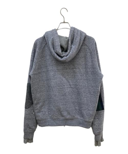 DSQUARED2（ディースクエアード）DSQUARED2 (ディースクエアード) ダメージ加工ジップパーカー グレー サイズ:XLの古着・服飾アイテム