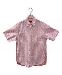 COMME des GARCONS HOMME（コムデギャルソン オム）の古着「半袖ドッキングシャツ」｜ピンク