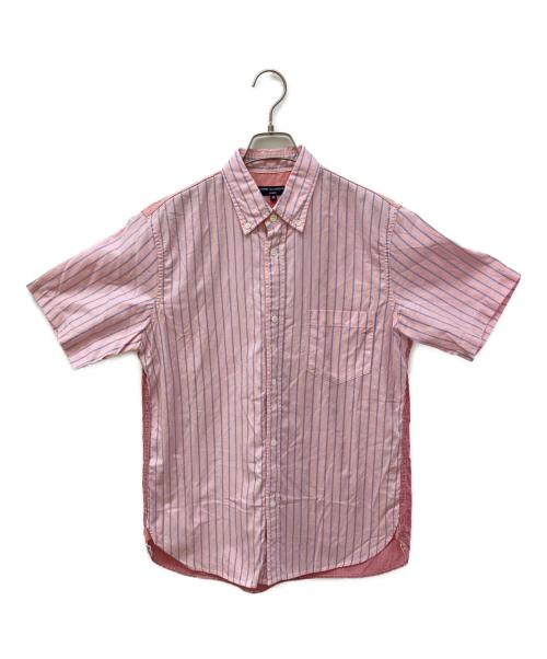 COMME des GARCONS HOMME（コムデギャルソン オム）COMME des GARCONS HOMME (コムデギャルソン オム) 半袖ドッキングシャツ ピンク サイズ:Ｍの古着・服飾アイテム