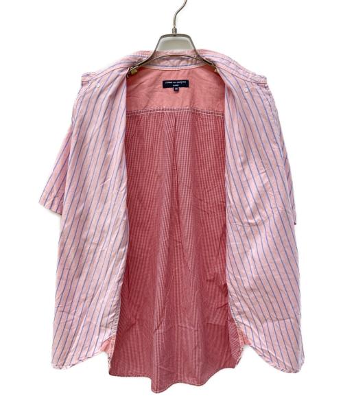 COMME des GARCONS HOMME（コムデギャルソン オム）COMME des GARCONS HOMME (コムデギャルソン オム) 半袖ドッキングシャツ ピンク サイズ:Ｍの古着・服飾アイテム