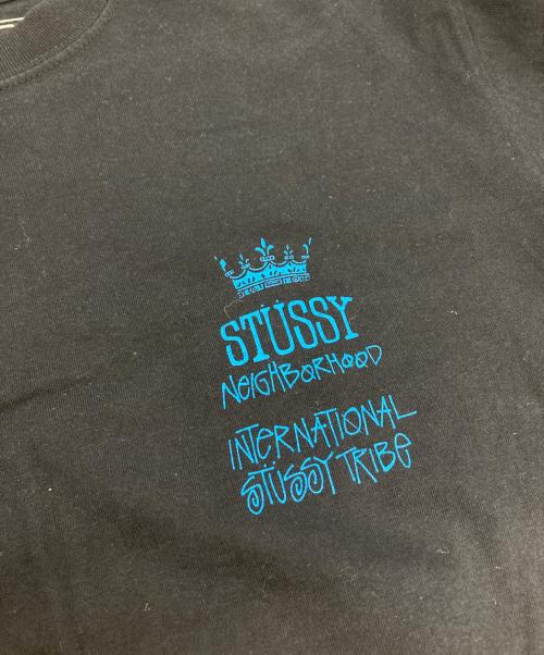 stussy（ステューシー）stussy (ステューシー) NEIGHBORHOOD (ネイバーフッド) プリントTシャツ ブラック サイズ:FREEの古着・服飾アイテム