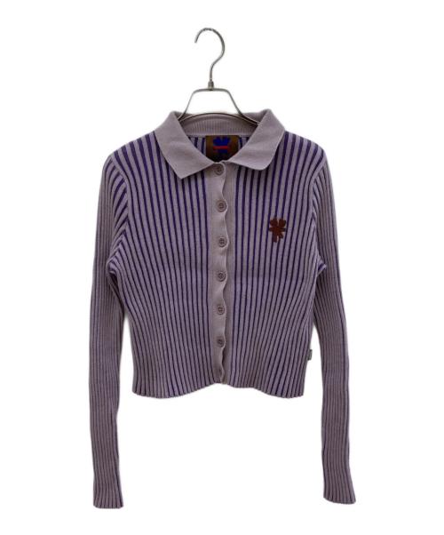 Heaven by Marc Jacobs（ヘブンバイマークジェイコブス）Heaven by Marc Jacobs (ヘブンバイマークジェイコブス) テディタイニーリブカーディガン パープル サイズ:Sの古着・服飾アイテム
