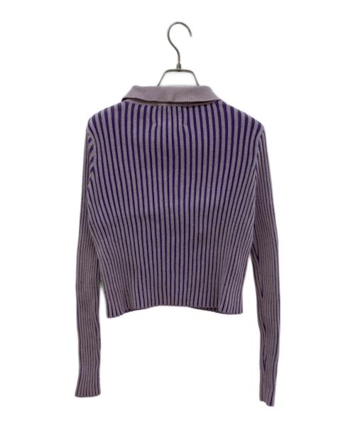 Heaven by Marc Jacobs（ヘブンバイマークジェイコブス）Heaven by Marc Jacobs (ヘブンバイマークジェイコブス) テディタイニーリブカーディガン パープル サイズ:Sの古着・服飾アイテム