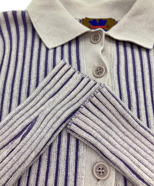 Heaven by Marc Jacobs（ヘブンバイマークジェイコブス）Heaven by Marc Jacobs (ヘブンバイマークジェイコブス) テディタイニーリブカーディガン パープル サイズ:Sの古着・服飾アイテム