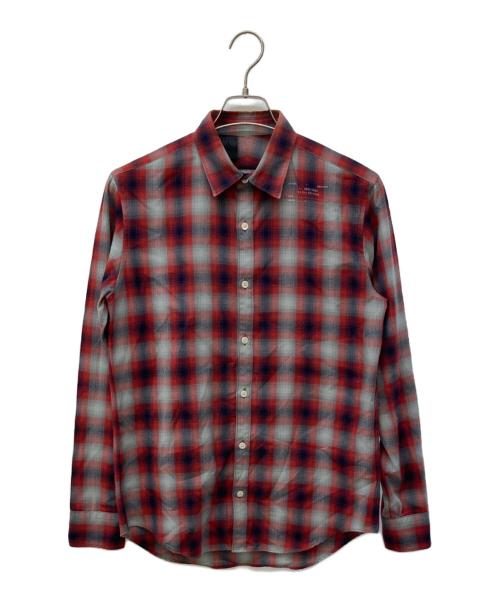 N.HOOLYWOOD（エヌ ハリウッド）N.HOOLYWOOD (エヌ ハリウッド) チェックシャツ レッド×ネイビー サイズ:38の古着・服飾アイテム