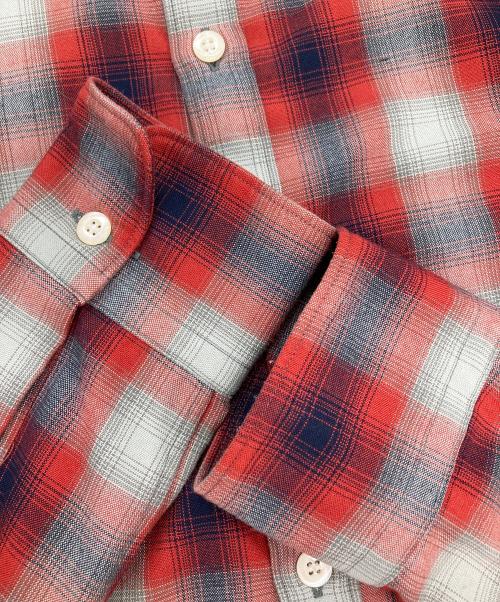 N.HOOLYWOOD（エヌ ハリウッド）N.HOOLYWOOD (エヌ ハリウッド) チェックシャツ レッド×ネイビー サイズ:38の古着・服飾アイテム