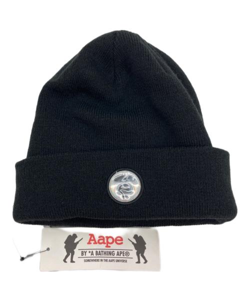 A BATHING APE（ア ベイシング エイプ）A BATHING APE (ア ベイシング エイプ) ニット帽 ブラック 未使用品の古着・服飾アイテム