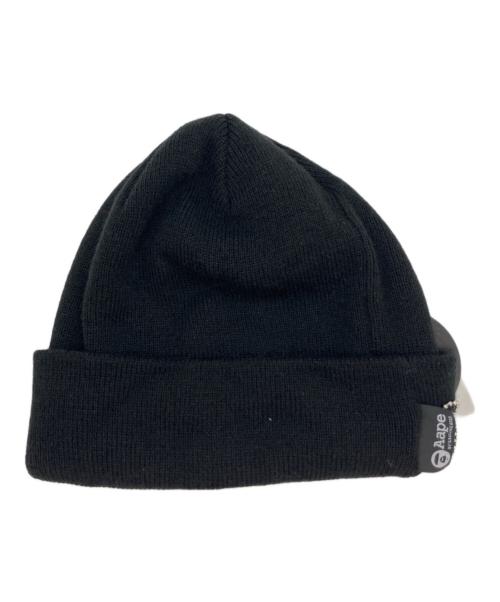A BATHING APE（ア ベイシング エイプ）A BATHING APE (ア ベイシング エイプ) ニット帽 ブラック 未使用品の古着・服飾アイテム
